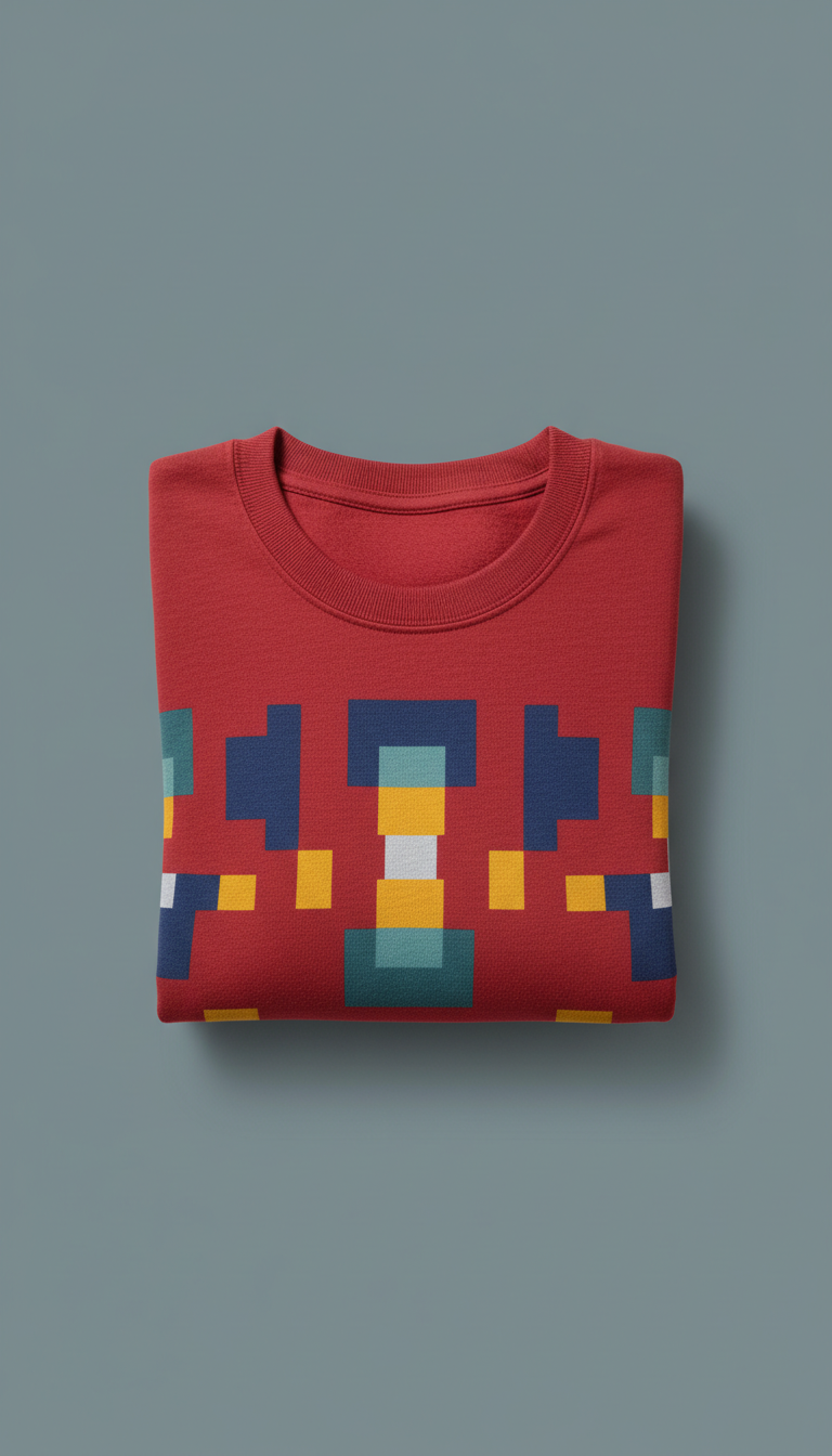 Crimson pop streetwise crewneck